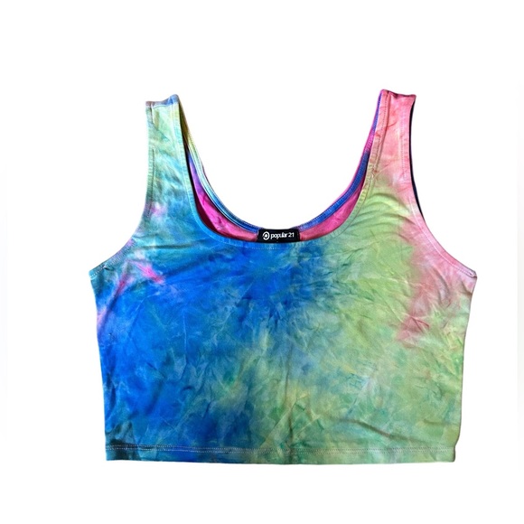Last Chance| NWT Tie Dye Crop Top | Soft, Stretchy & Trendy Fit - Picture 2 of 6